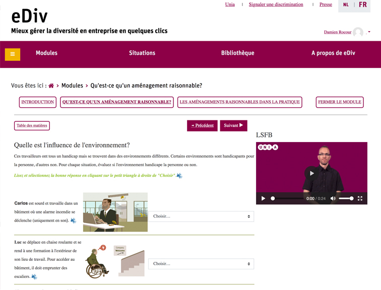 UNIA - Modules formations en mode Accessible